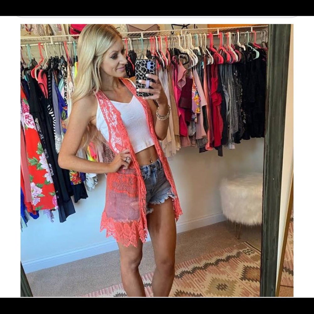 Boho lace vest!!! Perfect condition